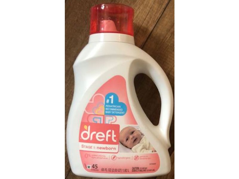 Dreft Stage 1 Newborn Baby Detergent, 45 Loads, 65 fl oz/1.92 L