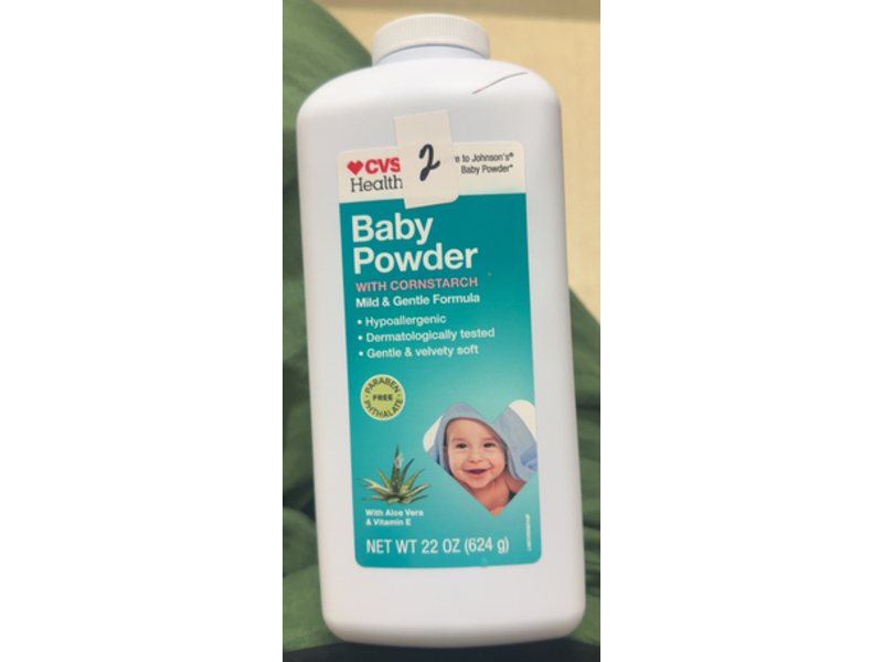 CVS Health Baby Powder, Cornstarch, Aloe Vera & Vitamin E, 22 oz/624 g