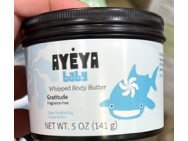 Ayeya Baby Whipped Body Butter, Fragrance-Free, 5 oz/141 g