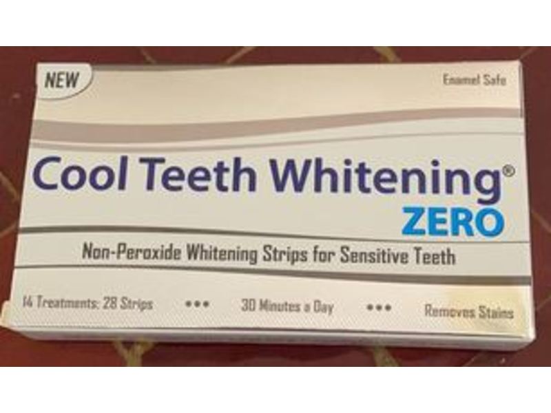 Cool Teeth Whitening Zero Peroxide Strips for Sensitive Teeth, 28 Count
