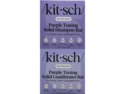 Kitsch Purple Toning Solid Shampoo & Conditioner Bar Set