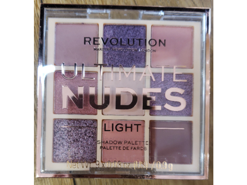 Revolution Ultimate Nudes Eye Shadow Palette, Light, 0.03 oz/0.9 g