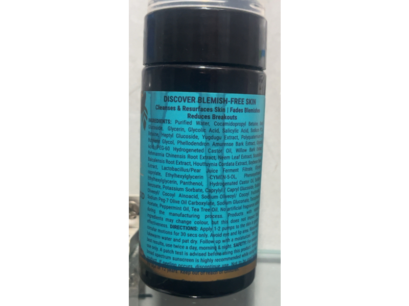 Pilgrim Salicylic & Glycolic Acid Foaming Face Wash, 4.06 fl oz/120 mL