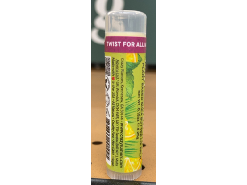 Crazy Rumors Lip Balm, Mint Lemongrass, 0.15 oz/4.25 g