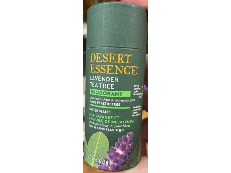 Desert Essence Deodorant, Lavender Tea Tree, 2.25 oz/63 g