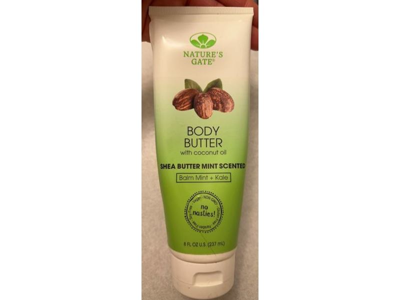 Nature's Gate Body Butter, Balm Mint + Kale, 8 fl oz/237 mL
