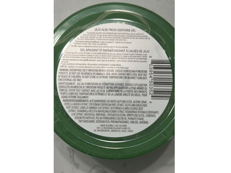 The Face Shop Jeju Aloe Soothing Gel, 101.1 fl oz/300 mL