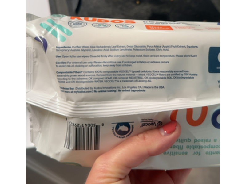 Kudos Wipes, 60 Count