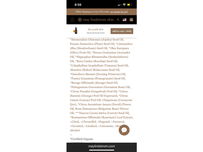 May Lindstrom Youth Dew Balancing Facial Serum, 1 fl oz/30 mL