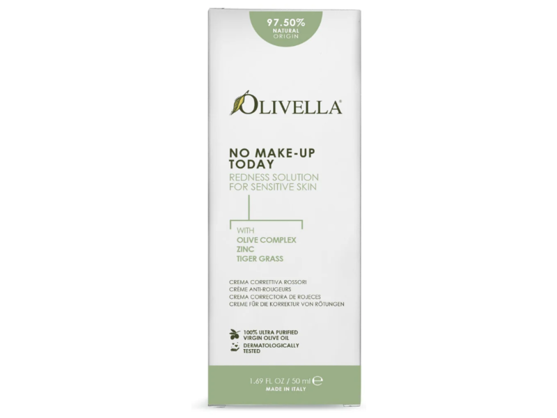 Olivella No Make-Up Today Redness Solution, Olive Coplex, Zinc, Tiger Grass, 1.69 fl oz/50 mL