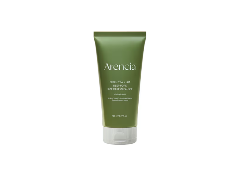 Arencia Deep Pore Rice Cake Cleanser, Green Tea+Lha, 5.29 oz/150 g
