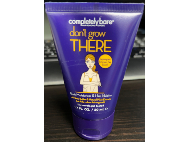 Completely Bare Body Moisturizer & Hair Inhibitor, Shea Butter & Natural Plant Extract, 1.7 fl oz/50 mL