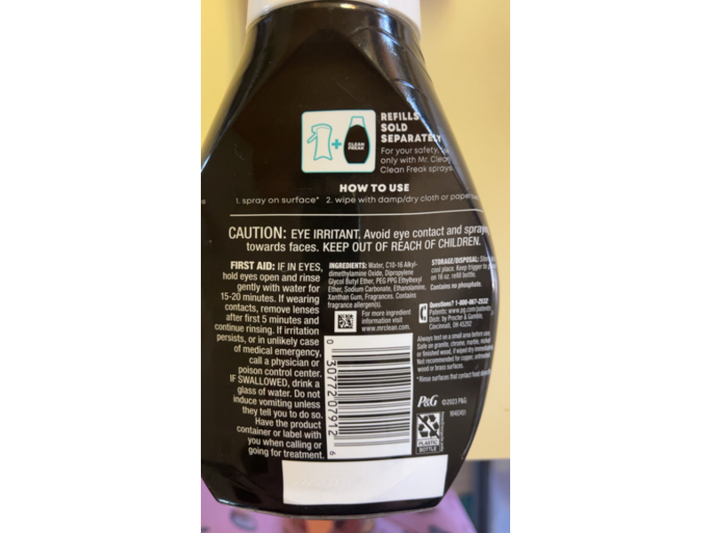 Mr. Clean Freak Multi Purpose Cleaner, Unstopables Fresh, 16 fl oz/473 mL