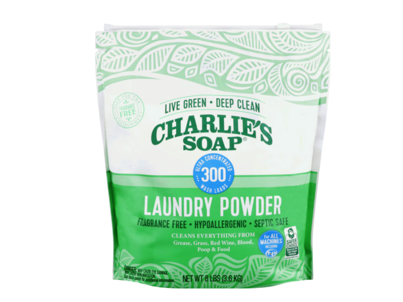 Charlie's Soap Laundry Powder, Fragrance Free, 300 Loads, 3.6 kg