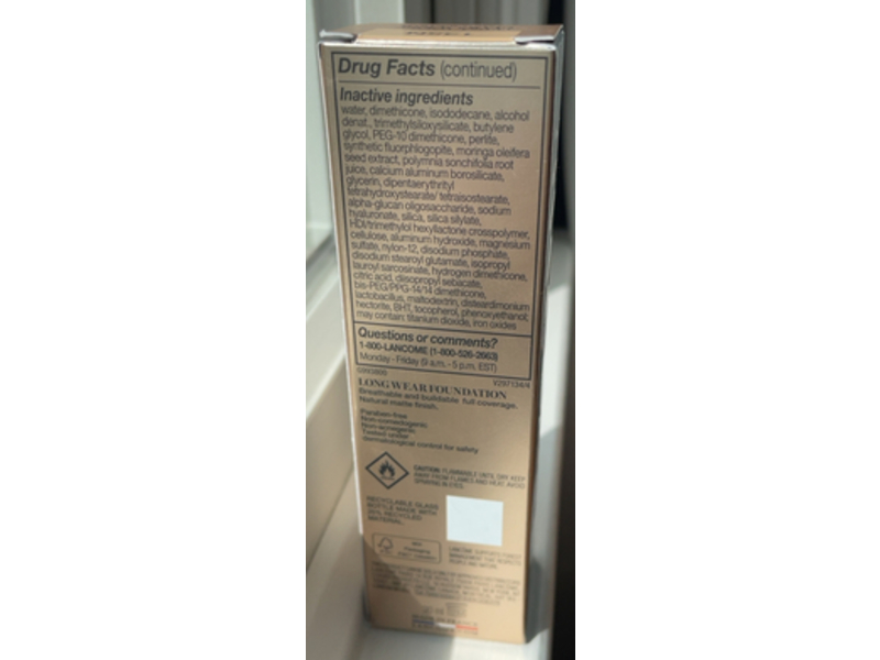 Lancome Teint Idole Ultra Wear Foundation, SPF 25, 135N, 1.0 fl oz/30 mL