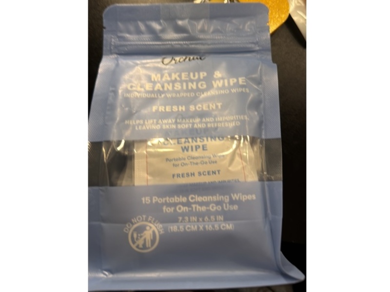 Orchid Makeup & Cleansing Wipes, Fresh Scent, 15 Count