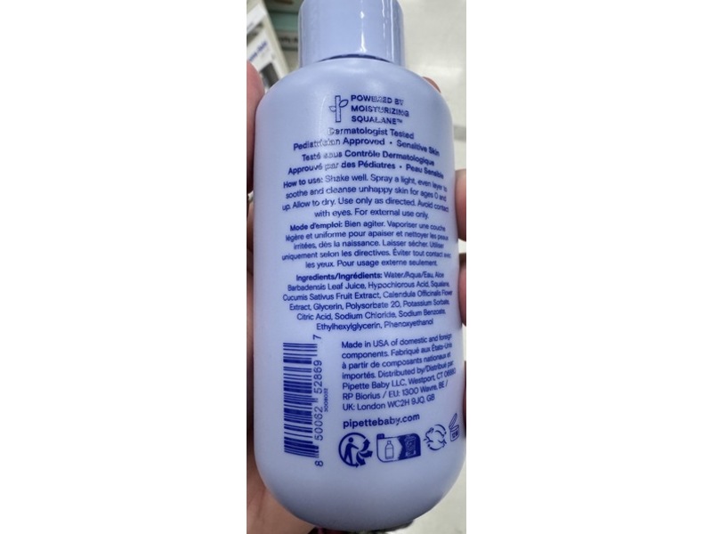 Pipette Skin Rescue Spray, Hypochlorous Acid, 4.4 fl oz/130 mL