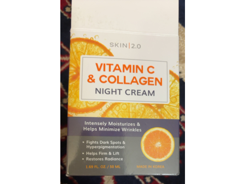 Skin 2.0 Night Cream, Vitamin C & Collagen, 1.69 fl oz/50 mL