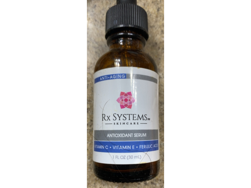 Rx Systems Anti Aging Antioxidant Serum, Vitamin C + Vitamin E + Ferulic Acid, 1 fl oz/30 mL