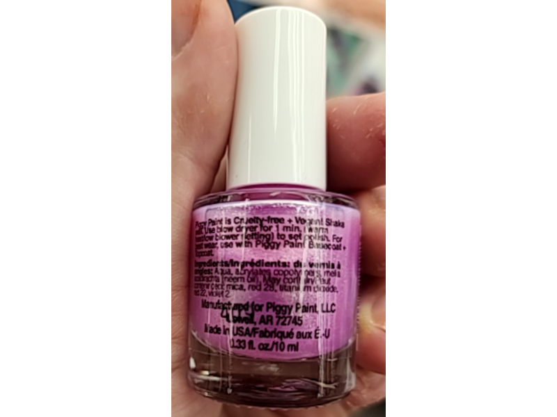 Piggy Paint Natural As Mud Nail Polish, Tickled Pink, 0.33 fl oz/10 mL