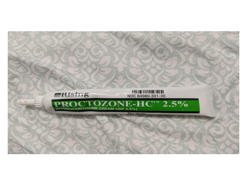 Proctozone-HC (hydrocortisone Cream) 2.5%, 1.1 oz/30 gm Rising Pharmaceuticals (RX)