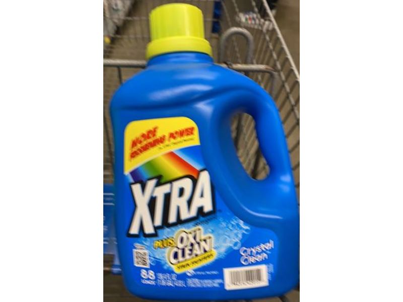 Xtra Plus Oxi Clean Detergent, Crystal Clean, 88 Loads, 136.4 fl oz/4.03 L
