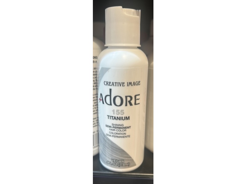 Creative Image Adore Semi-Permanent Hair Color, 155 Titanium, 4 fl oz/118 mL