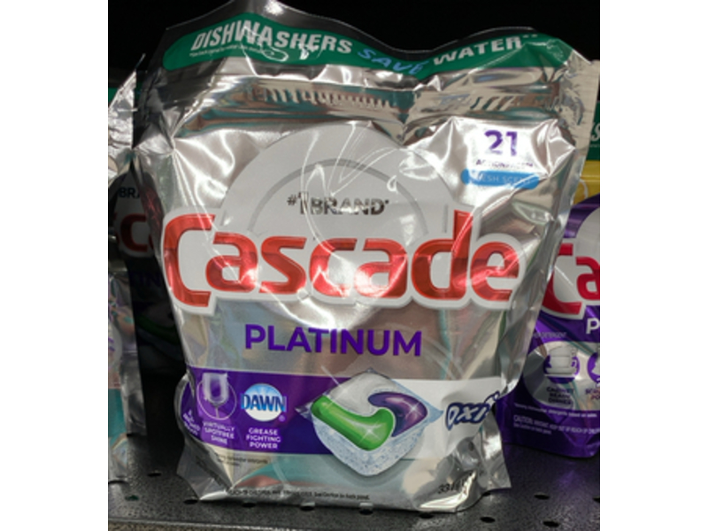 Cascade Platinum ActionPacs, Fresh Scent, 11.7 oz/331 g, 21 Pacs