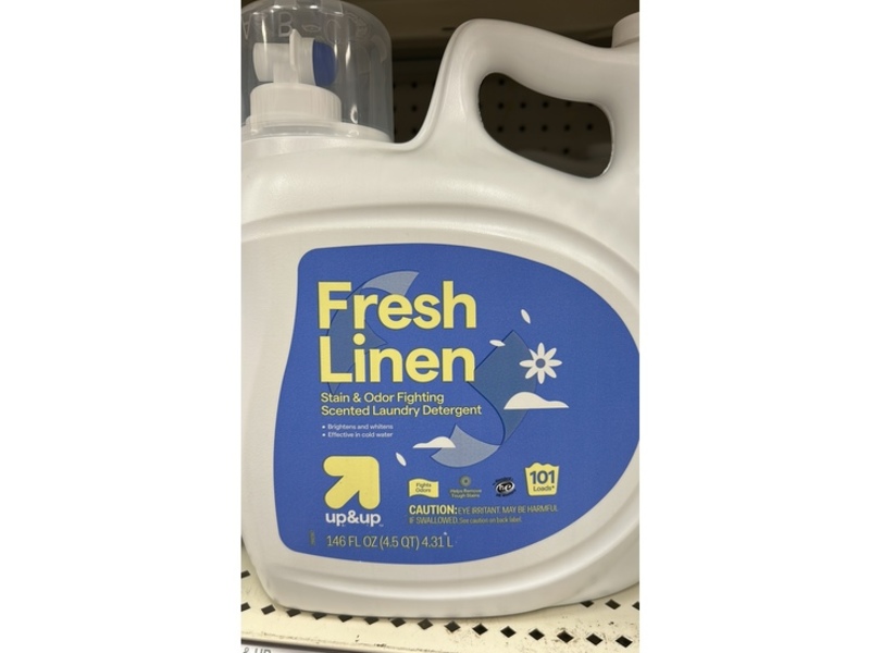 Up & Up Linen Stain & Odor Fighting Scented Laundry Detergent, 101 Loads, 146 fl oz/4.31 L