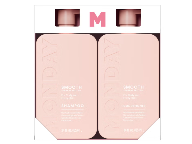 Monday Smooth Shampoo & Conditioner Set, Wheat Protein, 34 fl oz/1 L