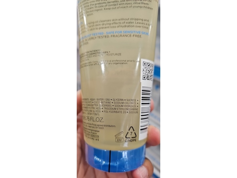 La Roche-Posay Lipikar AP+ Gentle Foaming Cleansing Oil, 6.76 fl oz/200 mL