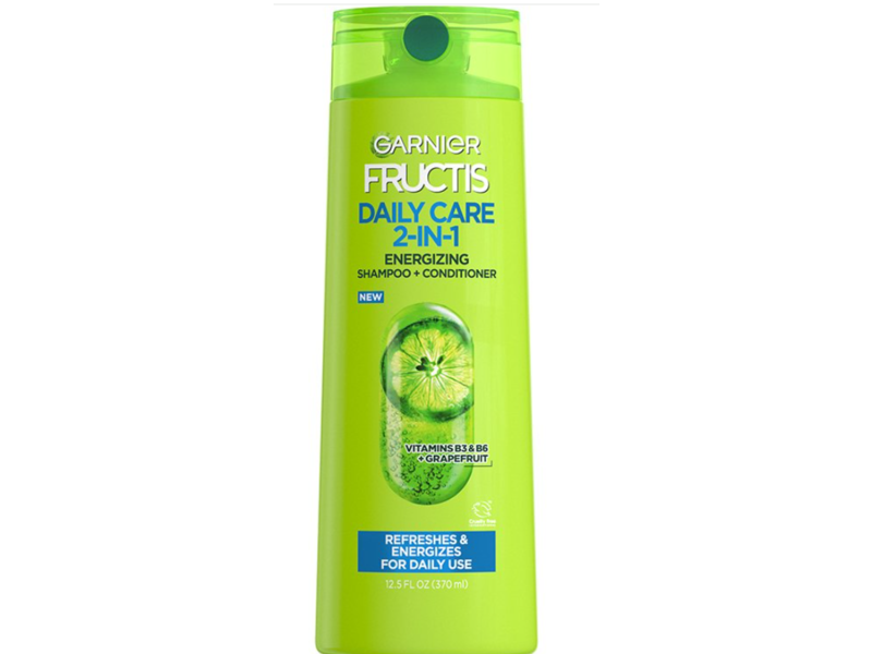 Garnier Fructis Daily Care 2 In 1 Energizing Shampoo & Conditioner, Vitamins B3 & B6 + Grapefruit, 12.5 fl oz/370 mL