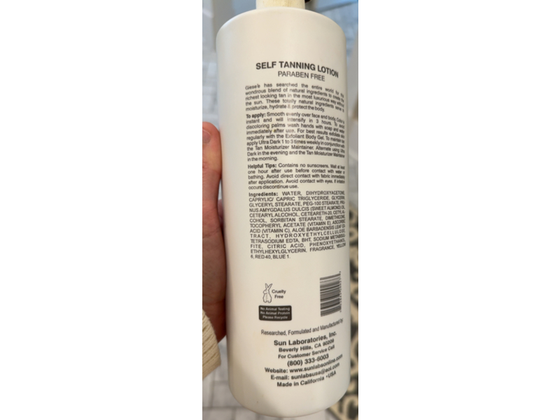 Sun Laboratories Giesee Self Tanning Lotion, Dark, 32 fl oz/944 mL