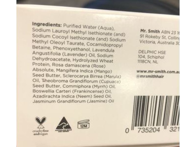 Mr. Smith Hydrating Shampoo, 9.3 fl oz/275 ml