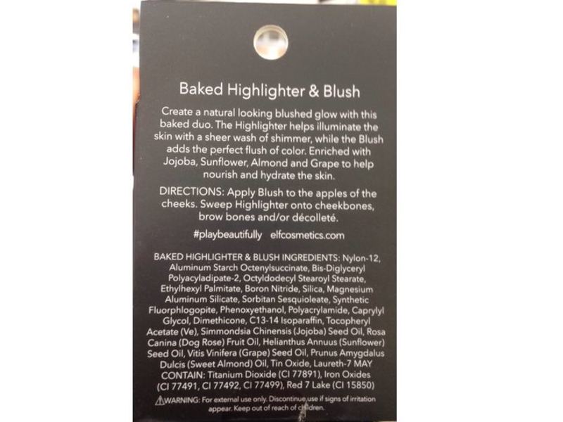 e.l.f. Baked Highlighter & Blush, Rose Gold, 0.183 oz/5.2 g