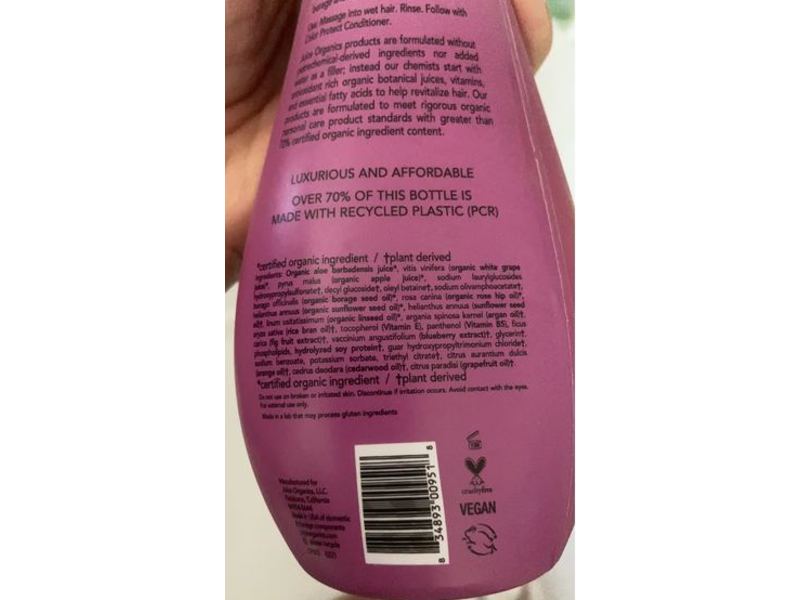 Juice Organics Color Protect Shampoo, Rose Fig, 10 fl oz/300 mL
