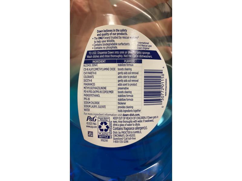 Dawn Ultra Dishwashing Liquid, 38 fl oz/112 L