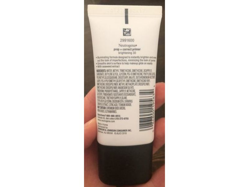 Neutrogena Prep+Correct Primer, Brightening, 1.0 oz/30 g