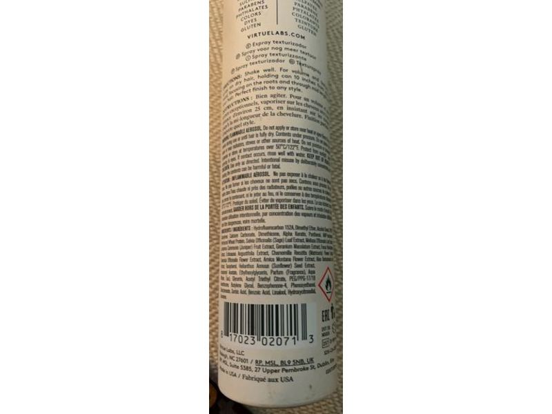 Virtue Texturizing Spray, 5 oz/140 g