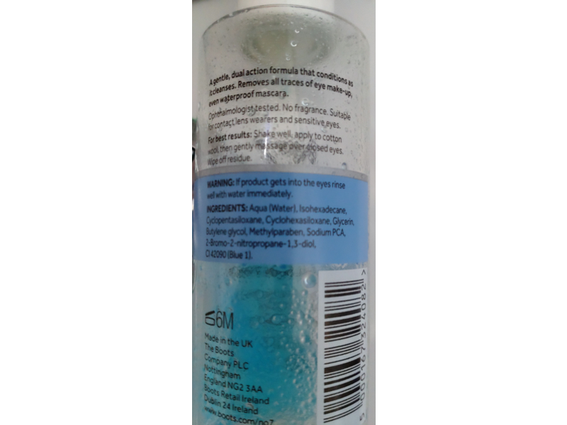 No7 Eye Makeup Remover, 3.3 fl oz/100 mL