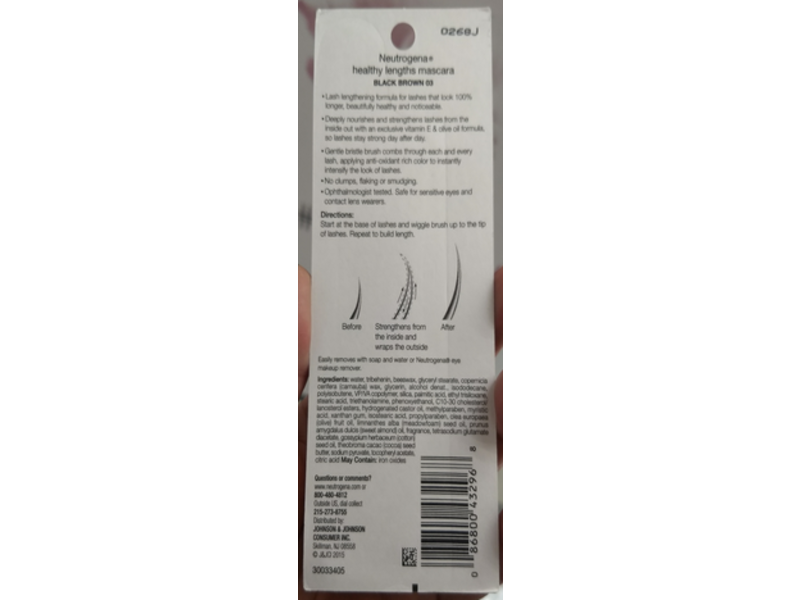 Neutrogena Healthy Lengths Mascara, Black Brown, 0.21 oz/6 g