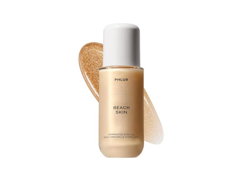 Phlur Shimmering Body Oil, Beach Skin, 4 fl oz/120 mL