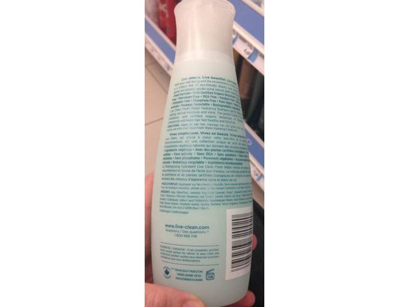 Live Clean Hydrating Shampoo, Fresh Water, 12 fl oz/350 mL
