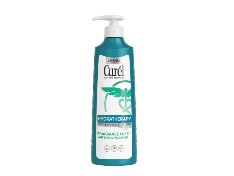 Curel Hydra Therapy Wet Skin Moisturizer, Fragrance Free, 12 fl oz/354 mL