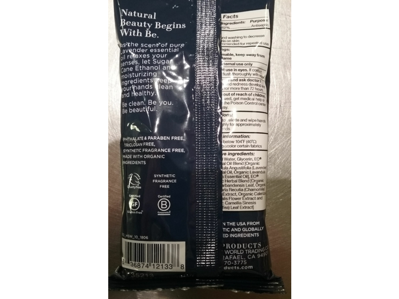 Essential Oils Hand Sanitizing Wipes, Fresh Lavender, 10 Count