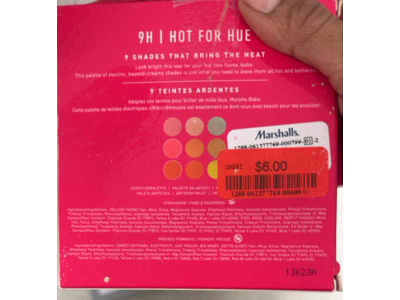 Morphe 9H Hot For Hue Eyeshadow Palette, 0.35 oz/10.1 g