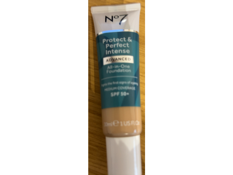 No7 Cosmetics Protect & Perfect Intense All- In- One Foundation, SPF 50 +, 1 fl oz/30 mL