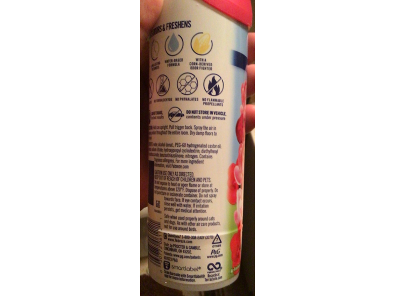 Febreze Air Mist, Sweet Peony, 8.8 oz/250 g