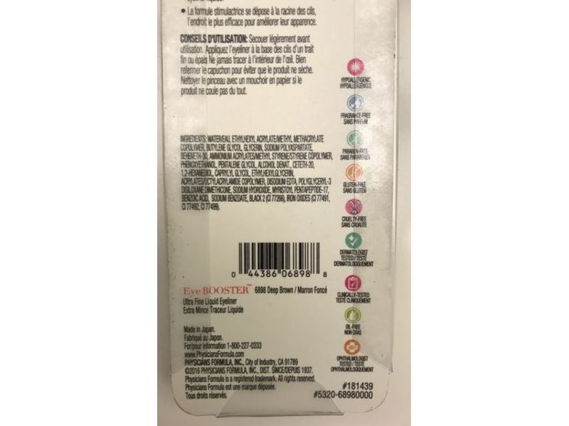 Physicians Formula Eye Booster Ultra Fine Eyeliner, Deep Brown, 0.016 fl oz/0.5 mL