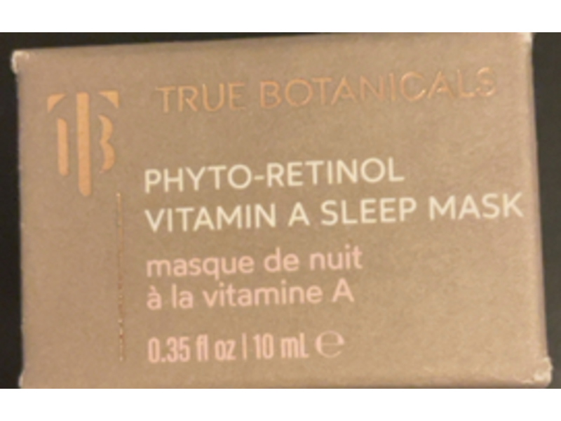 True Botanicals Phyto-Retinol Vitamin A Sleep Mask, 0.35 fl oz/10 mL